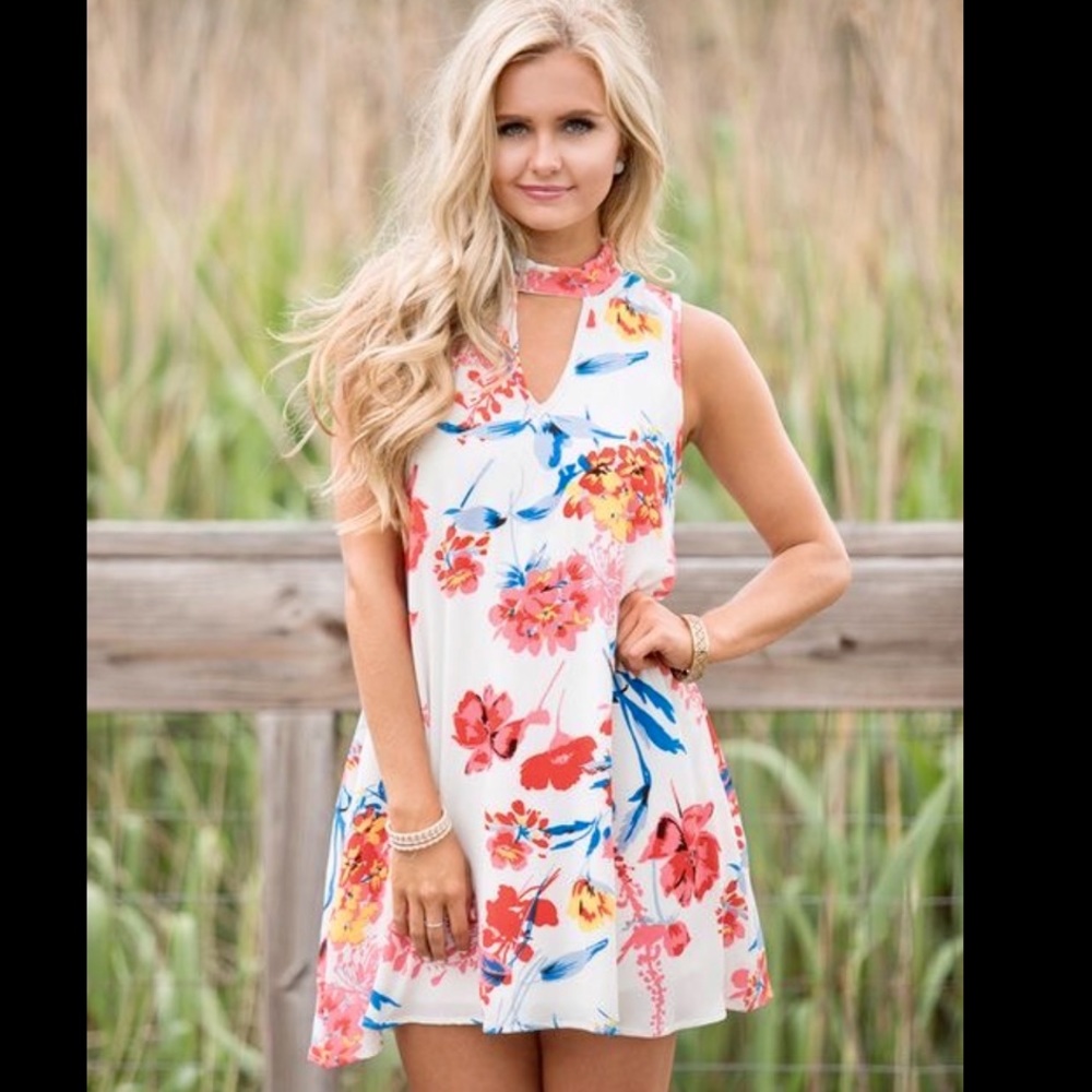 Pink Lily Floral Dress